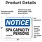 Signmission Custom Spa Capacity - Persons, 7 in W x Rectangle, Vinyl Decal OS-2PACK-NS-D-57-L-15383 - alternate 2